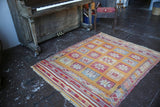 Old Mersin Mut Cicim Kilim 4.8ftx6ft
