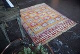 Old Mersin Mut Cicim Kilim 4.8ftx6ft