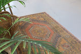Vintage Anatolian Rug 3.9ftx7ft