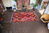 Vintage Aegean Cicim Kilim 5.5x9.6ft