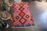 Vintage Aegean Cicim Kilim 5.5x9.6ft
