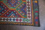 Vintage Mersin Mut Cicim Kilim 6.8ftx11.2ft