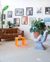 Vintage kilim rug in living room setting, old rug, antique rug, pastel colors, faded colors, Turkish rug, vintage rug, soft rug, Portland, Oregon, rug store, rug shop, local shop, earthy tones, earthy colors, warm colors