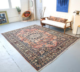 Old Anatolian Carpet 7ftx10ft