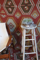 old rug, antique rug, earthy colors, faded colors, turkish rug, vintage rug, flat weave, kilim rug, large area rug, square rug, Wild Shaman, Portland, Oregon, rug store, rug shop, local shop