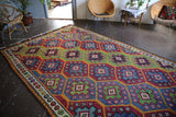 Vintage Mersin Mut Cicim Kilim 6.10ftx11ft