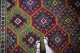 Vintage Mersin Mut Cicim Kilim 6.10ftx11ft