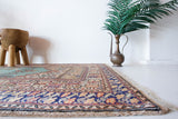 Small area rug in a living room setting, pile rug, Turkish rug, old rug, antique rug, pastel colors, faded colors, Turkish rug, vintage rug, soft rug, Portland, Oregon, rug store, rug shop, local shop, cool colors