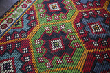 Vintage Mersin Mut Cicim Kilim 6.10ftx11ft