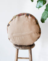 Floor pouf in a living room setting, pillow, turkish pillow, kilim pillow, home decor, decorative pillow, sham, rug pillow, decor, home decor, pouf, floor cushion, cushion, Portland, rugshop, Oregon, Wild Shaman, ottoman