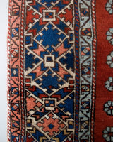 Vintage Turkish rug in a living room setting, pile rug, Turkish rug, vintage rug, portland, rug shop, bright colors, wild shaman, soft rug, bold color, Portland, Oregon, rug store, rug shop, local shop, antique rug