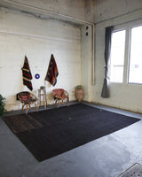 goat hair, natural, organic, goat hair rug, brown rug, portland, rug shop, rug store, flat weave, kilim rug, black rug, modern rug