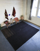 goat hair, natural, organic, goat hair rug, brown rug, portland, rug shop, rug store, flat weave, kilim rug, black rug, modern rug