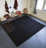 goat hair, natural, organic, goat hair rug, brown rug, portland, rug shop, rug store, flat weave, kilim rug, black rug, modern rug