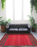 Turkish rug, vintage rug, flat weave, kilim rug, large area rug, square rug, Wild Shaman, Portland, Oregon, rug store, rug shop, local shop, bright colors, area rug, red rug, bold color