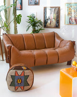 Floor pouf in a living room setting, pillow, turkish pillow, kilim pillow, home decor, decorative pillow, sham, rug pillow, decor, home decor, pouf, floor cushion, cushion, Portland, rugshop, Oregon, Wild Shaman, ottoman