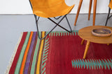 Turkish rug, vintage rug, flat weave, kilim rug, large area rug, square rug, Wild Shaman, Portland, Oregon, rug store, rug shop, local shop, bright colors, area rug, red rug, bold color