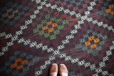 Vintage Mersin Mut Cicim Kilim 6.5ftx11ft