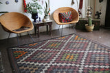 Vintage Mersin Mut Cicim Kilim 6.5ftx11ft