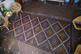 Vintage Mersin Mut Cicim Kilim 6.5ftx11ft