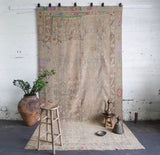 old rug, antique rug, earthy colors, faded colors, Turkish rug, vintage rug, flat weave, kilim rug, large area rug, square rug, Wild Shaman, Portland, Oregon, rug store, rug shop, local shop