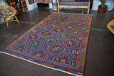 Vintage Mersin Mut Cicim Kilim 6.4ftx10.7ft