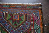 Vintage Mersin Mut Cicim Kilim 6.4ftx10.7ft