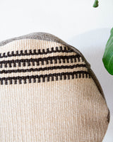 Floor pouf in a living room setting, pillow, turkish pillow, kilim pillow, home decor, decorative pillow, sham, rug pillow, decor, home decor, pouf, floor cushion, cushion, Portland, rugshop, Oregon, Wild Shaman, ottoman