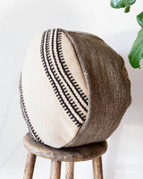 Floor pouf in a living room setting, pillow, turkish pillow, kilim pillow, home decor, decorative pillow, sham, rug pillow, decor, home decor, pouf, floor cushion, cushion, Portland, rugshop, Oregon, Wild Shaman, ottoman