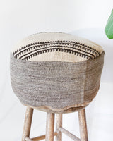 Floor pouf in a living room setting, pillow, turkish pillow, kilim pillow, home decor, decorative pillow, sham, rug pillow, decor, home decor, pouf, floor cushion, cushion, Portland, rugshop, Oregon, Wild Shaman, ottoman