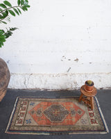 old rug, antique rug, earthy colors, faded colors, turkish rug, vintage rug, flat weave, mini rug, pile rug, Wild Shaman, Portland, Oregon, rug store, rug shop, local shop, kilim rug