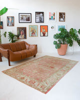 old rug, antique rug, earthy colors, faded colors, Turkish rug, vintage rug, soft rug, Portland, Oregon, rug store, rug shop, local shop, pile rug, ottoman rug, oriental rug, floral rug