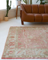 old rug, antique rug, earthy colors, faded colors, Turkish rug, vintage rug, soft rug, Portland, Oregon, rug store, rug shop, local shop, pile rug, ottoman rug, oriental rug, floral rug