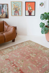 old rug, antique rug, earthy colors, faded colors, Turkish rug, vintage rug, soft rug, Portland, Oregon, rug store, rug shop, local shop, pile rug, ottoman rug, oriental rug, floral rug