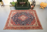 Old Persian Rug 6ftx8ft