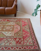 old rug, antique rug, earthy colors, faded colors, Turkish rug, vintage rug, flat weave, kilim rug, large area rug, square rug, Wild Shaman, Portland, Oregon, rug store, rug shop, local shop