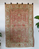 old rug, antique rug, earthy colors, faded colors, Turkish rug, vintage rug, soft rug, Portland, Oregon, rug store, rug shop, local shop, pile rug, ottoman rug, oriental rug, floral rug