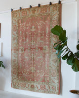 old rug, antique rug, earthy colors, faded colors, Turkish rug, vintage rug, soft rug, Portland, Oregon, rug store, rug shop, local shop, pile rug, ottoman rug, oriental rug, floral rug