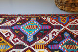 Vintage Mersin Cicim Kilim 4.9ftx9.9ft