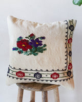 Floor pouf in a living room setting, pillow, turkish pillow, kilim pillow, home decor, decorative pillow, sham, rug pillow, decor, home decor, pouf, floor cushion, cushion, Portland, rugshop, Oregon, Wild Shaman, ottoman