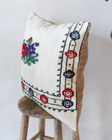 Floor pouf in a living room setting, pillow, turkish pillow, kilim pillow, home decor, decorative pillow, sham, rug pillow, decor, home decor, pouf, floor cushion, cushion, Portland, rugshop, Oregon, Wild Shaman, ottoman