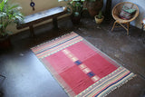 Vintage Bodrum Bos Kilim 4.7ftx7ft