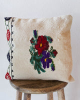 Floor pouf in a living room setting, pillow, turkish pillow, kilim pillow, home decor, decorative pillow, sham, rug pillow, decor, home decor, pouf, floor cushion, cushion, Portland, rugshop, Oregon, Wild Shaman, ottoman