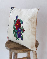 Floor pouf in a living room setting, pillow, turkish pillow, kilim pillow, home decor, decorative pillow, sham, rug pillow, decor, home decor, pouf, floor cushion, cushion, Portland, rugshop, Oregon, Wild Shaman, ottoman