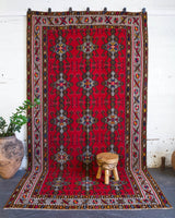 Turkish rug, vintage rug, flat weave, kilim rug, large area rug, square rug, Wild Shaman, Portland, Oregon, rug store, rug shop, local shop, bright colors, area rug, bold color