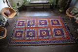 Vintage Mersin Mut Cicim Kilim 6.8ftx10.7ft