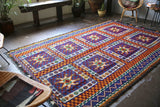 Vintage Mersin Mut Cicim Kilim 6.8ftx10.7ft