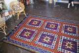 Vintage Mersin Mut Cicim Kilim 6.8ftx10.7ft