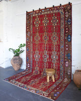 Turkish rug, vintage rug, flat weave, kilim rug, large area rug, square rug, Wild Shaman, Portland, Oregon, rug store, rug shop, local shop, bright colors, area rug, bold color