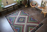 Vintage Mersin Mut Cicim Kilim 6.3ftx9.1ft